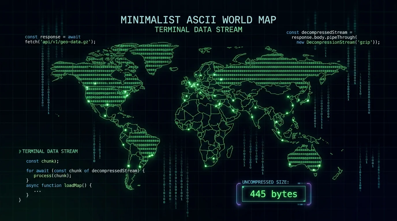 Карта мира за 500 байт: магия сжатия и JavaScript