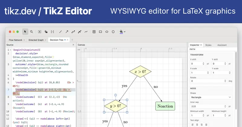 TikZ Editor: WYSIWYG-редактор для графики в LaTeX